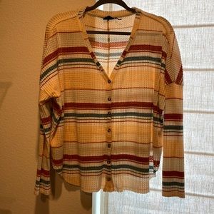 Out From Under waffle button shirt